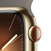 Apple Watch S9 Cell 41mm Gold Steel,Clay SB, M/L