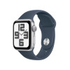Apple Watch SE 44mm Silver, Blue Sport Band, S/M