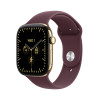 Apple Watch Series 12 Cellular 46mm Radint Gold Titanium, Burgundy Sport Band, S/M