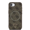 Guess PU 4G Triangle Logo MagSafe iPhone 16e,Brown