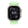 49mm Neon Green Ocean Band Natural Titanium Finish