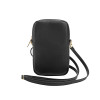 Guess PU 4G Metal Logo Phone Bag Zipper, Black