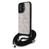 Guess PU 4G Metal Logo Crossbody iPhone 16, Pink