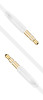 FIXED audio AUX kabel 2 x 3,5 mm jack, 1m, White