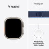 Apple Watch Ultra 3 GPS + Cellular Natural Titanium Case with Blue/Bright Blue Trail Loop - M/L