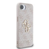 Guess PU 4G Metal Logo kryt pro iPhone 16e, Pink