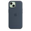 iPhone 15 Silicone Case MagSafe Storm Blue