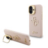 Guess 4G Logo Stand Camera Frame iPhone 16, Pink