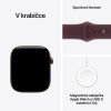 Apple Watch Series 12 Cellular 46mm Radint Gold Titanium, Burgundy Sport Band, S/M