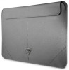 Guess Saffiano Triangle Logo Sleeve 13/14", Silver