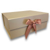 Dárková krabička se stuhou - krémová