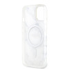 Guess IML Marble MagSafe kryt iPhone 13, White
