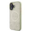 Guess Saffiano Peony MagSafe iPhone 16 Gold