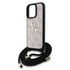 Guess PU 4G Metal L. Crossbody iPhone 16 Pro, Pink