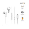 ALIGATOR AE007 drátová sluchátka USB-C, White