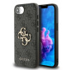 Guess PU 4G Metal Logo kryt pro iPhone 16e, Grey