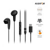 ALIGATOR AE007 drátová sluchátka USB-C, Black