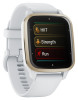 Garmin Venu SQ2, Cream Gold/White Silicone Band