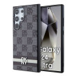 DKNY Checkered Pattern and Stripe Galaxy S24U,Blac