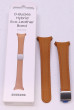 D-Buckle Hybrid Eco-Leather Band Slim, S/M, Camel