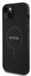 Guess Saffiano MagSafe kryt iPhone 15, Black