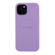 Guess Saffiano MagSafe kryt iPhone 15, Purple