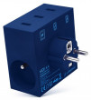 USBEPOWER HIDE Power Hub charger 3USB/2plugs Blue