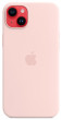 iPhone 14 Plus Silicone Case MagSafe - Chalk Pink