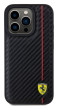 Ferrari PU Leather Carbon Red Line iPhone 15 Pro