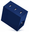 USBEPOWER HIDE Power Hub charger 3USB/2plugs Blue
