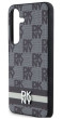 DKNY Checkered Pattern and Stripe Galaxy S24,Black