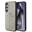 Guess PU Glitter 4G Metal Logo Galaxy S25, Gold