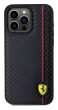 Ferrari PU Leather Carbon Red Line iPh. 15 Pro Max