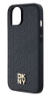 DKNY Repeat Pattern Stack Logo iPhone 14, Black