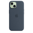 iPhone 15 Silicone Case MagSafe Storm Blue