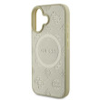 Guess Saffiano Peony MagSafe iPhone 16 Gold