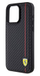 Ferrari PU Leather Carbon Red Line iPh. 15 Pro Max