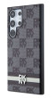 DKNY Checkered Pattern and Stripe Galaxy S24U,Blac