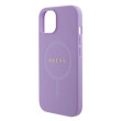 Guess Saffiano MagSafe kryt iPhone 15, Purple