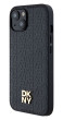 DKNY Repeat Pattern Stack Logo iPhone 14, Black