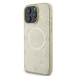 Guess Saffiano Peony MagSafe iPhone 16 Pro Gold