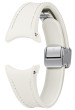 D-Buckle Hybrid Eco-Leather Band Slim, S/M, Cream