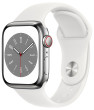 Apple Watch S8 Cell 41mm Silver Steel, White Sport