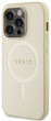 Guess Saffiano MagSafe kryt iPhone 15 Pro, Beige