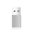 FIXED Link USB-C na USB-A redukce z hliníku, Grey