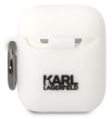 Karl Lagerfeld 3D Logo Choupette Airpods 1/2,White