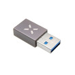FIXED Link USB-C na USB-A redukce z hliníku, Grey