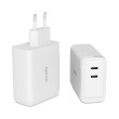 Epico GaN 100W Nabíječka 2xUSB-C+USB-C kabel Bílá