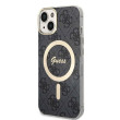 Guess IML 4G MagSafe zadní kryt iPhone 15, Black