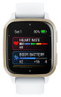 Garmin Venu SQ2, Cream Gold/White Silicone Band